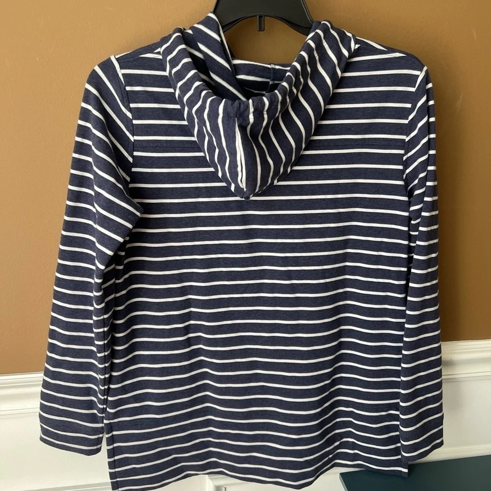 Vineyard Vines Relaxed Hoodie Shep Shirt Navy & White Striped Hoodie Size S - Picture 4 of 6